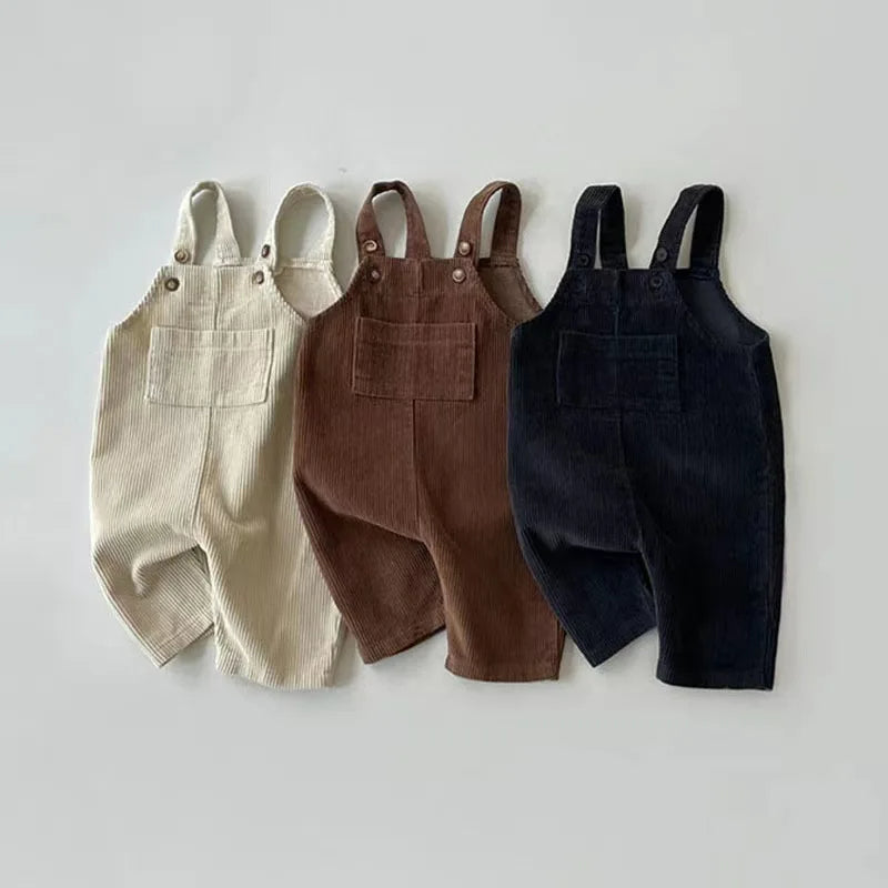 Baby dungarees in corduroy look - for boys and girls