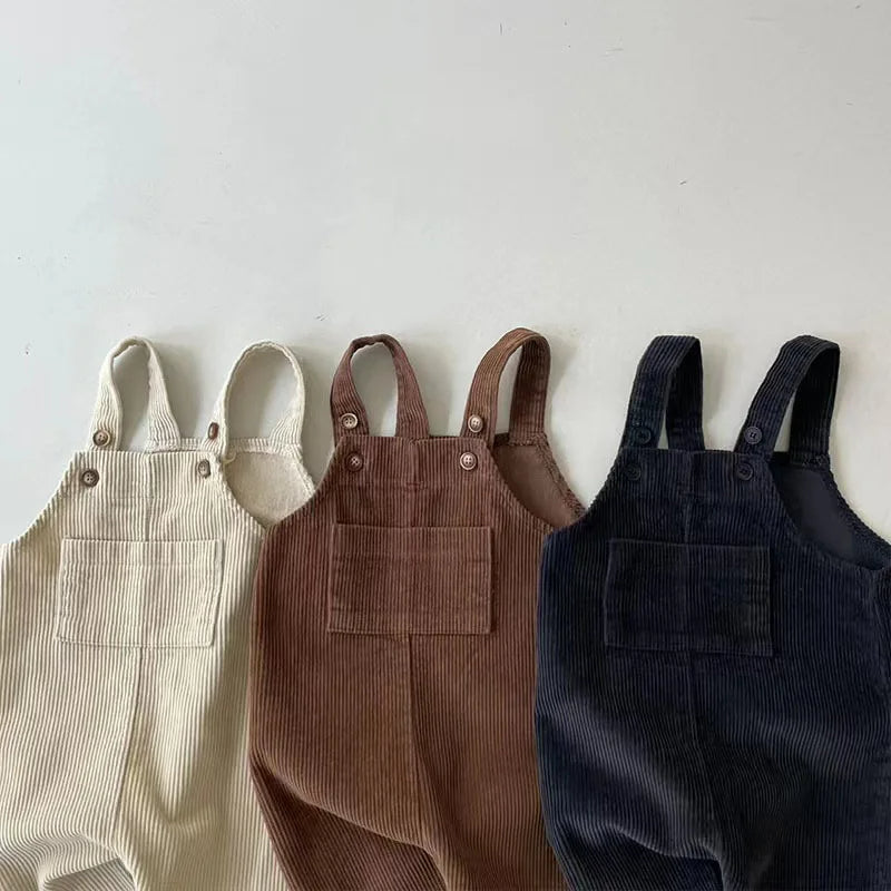 Baby dungarees in corduroy look - for boys and girls